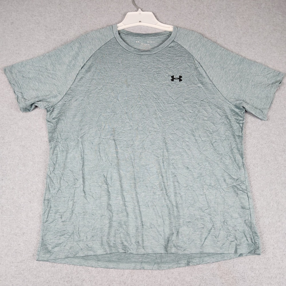 Under Armour The Tech Tee Shirt Mens XL Green Loose Fit Short Sleeve Crew Neck